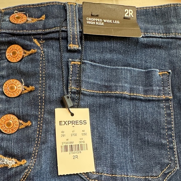 Express Dark Blue Flare Jeans - Picture 5 of 5